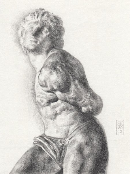 Микеланджело Сотворение Адама эскиз