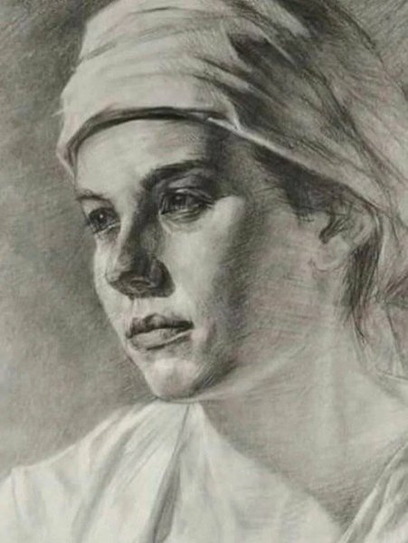 Штриховка Академическая портрет