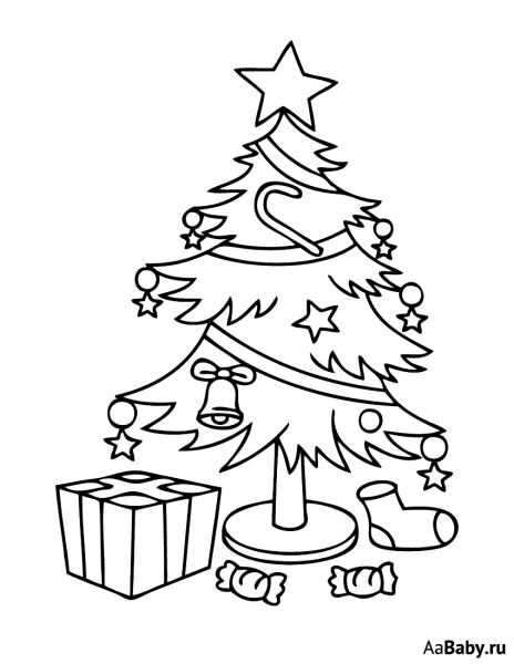 Рисунок на тему новый год елка
