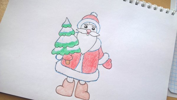 Красивые новогодние рисунки несложные