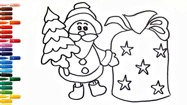 Рисование подарок деду Морозу