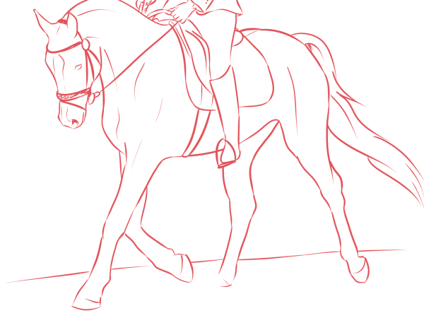Позы для рисования всадник