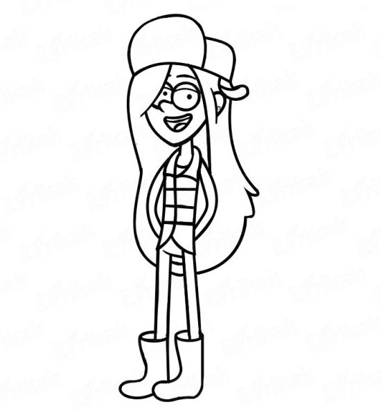 Раскраска Гравити Фолз Венди