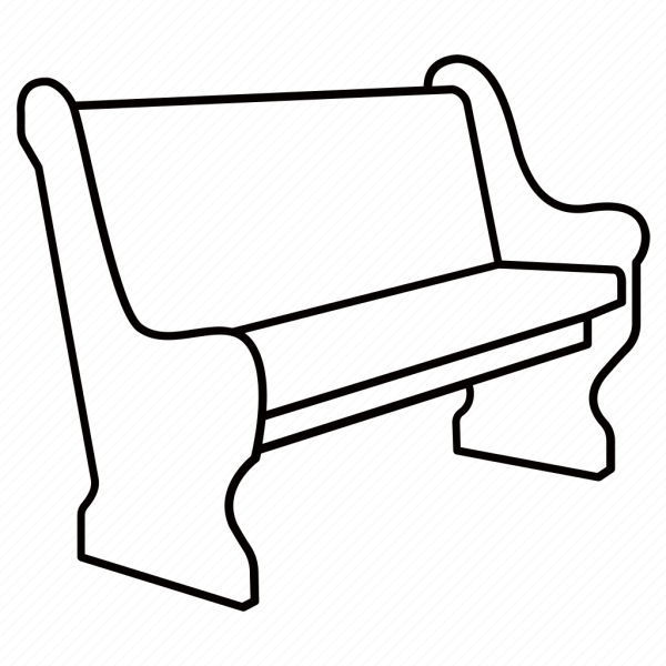 Скамейка раскраска для детей