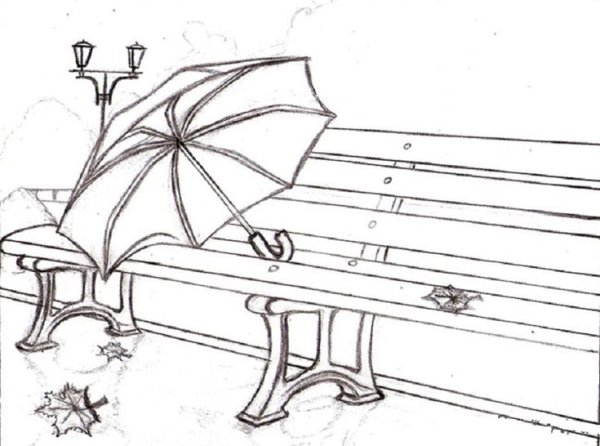 Лавочка рисунок
