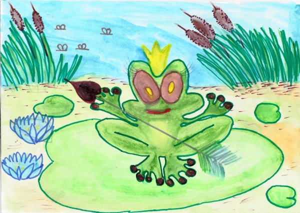 Нарисовать царевну лягушку