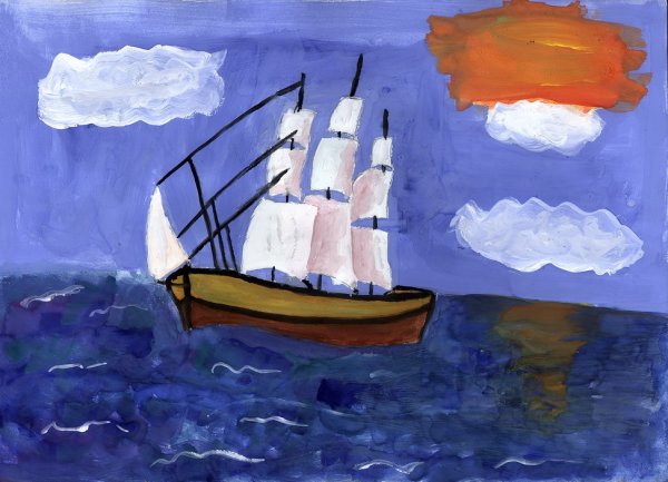 Иллюстрация к произведению Лермонтова Парус