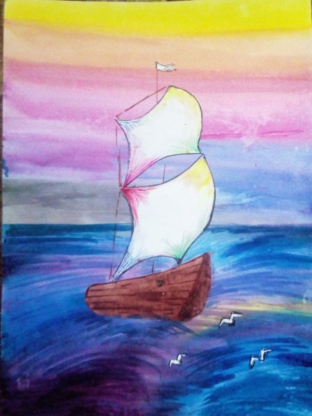 Иллюстрация к парусу Лермонтова