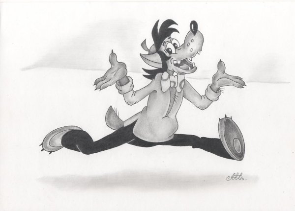 Нарисовать волка из ну погоди карандашом