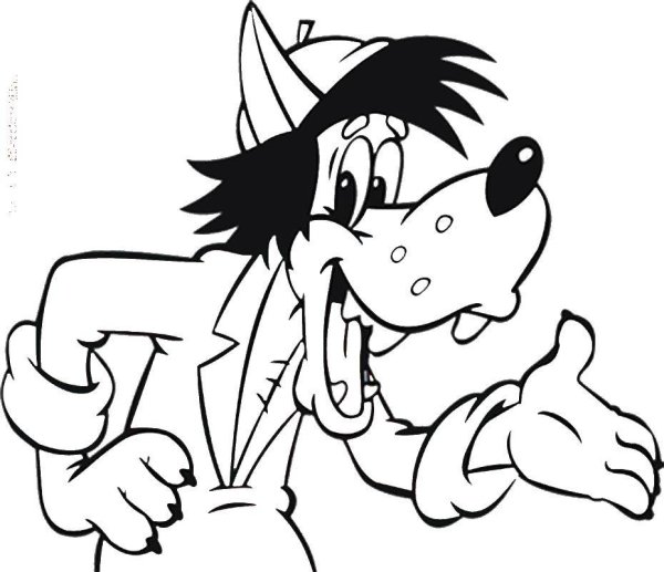 Рисование пошаговое волка из ну погоди