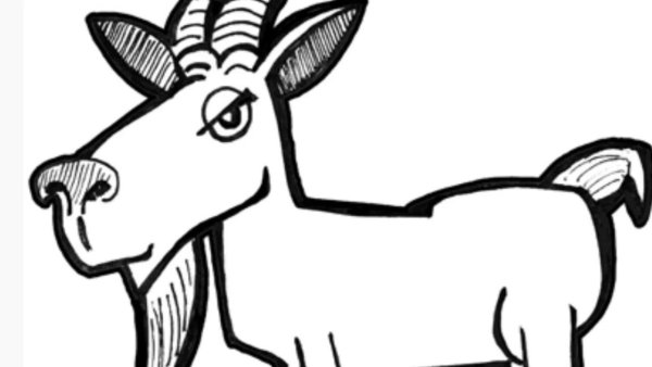 Козел раскраска для детей
