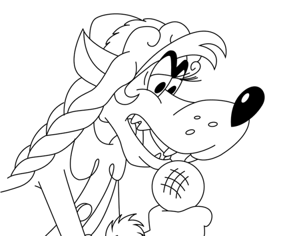 Раскраска "ну, погоди!"