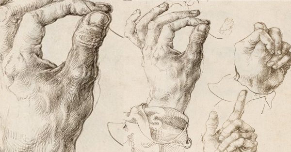 Леонардо Давинчи зарисовки рук