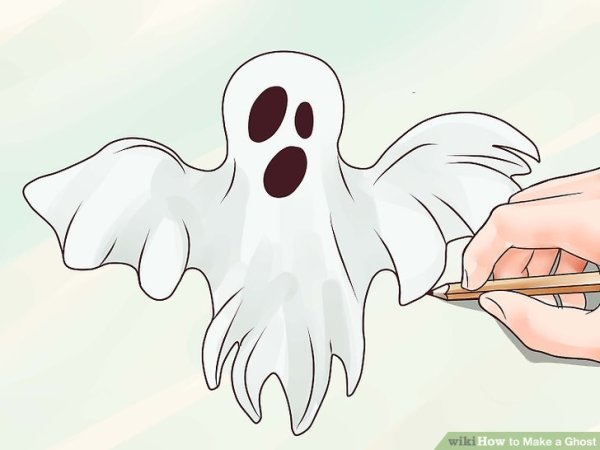 Приведение для срисовки на Хэллоуин