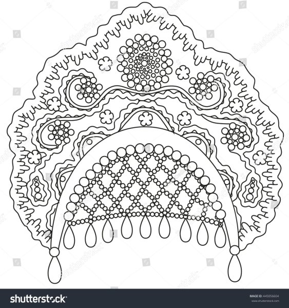 Кокошник рисунок