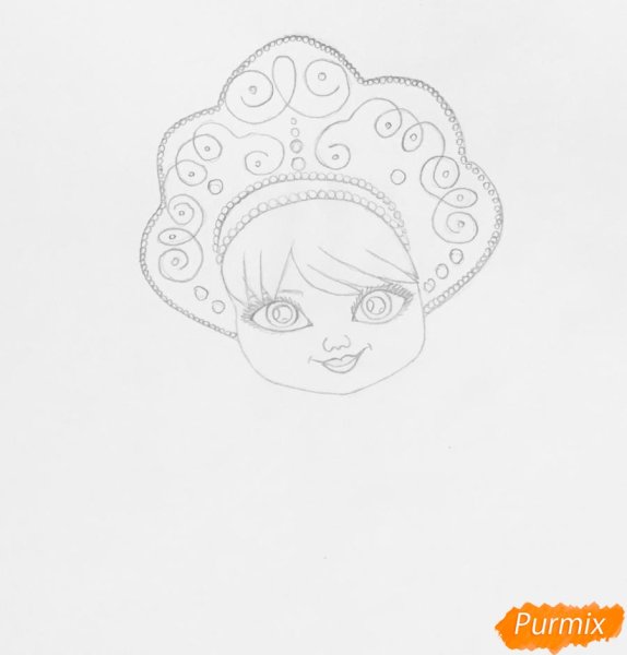 Русский народный головной убор рисунок