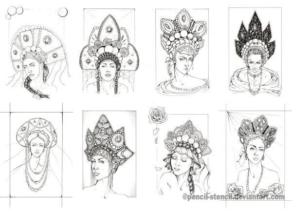 Эскиз национального головного убора