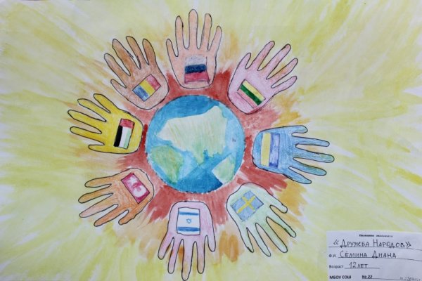 Раскраска Дружба народов для детей