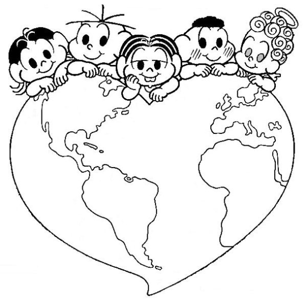 Раскраска Дружба народов для детей