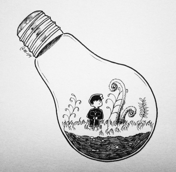 Лампа накаливания карандашом