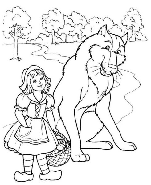 Иллюстрации для рисования красная шапочка