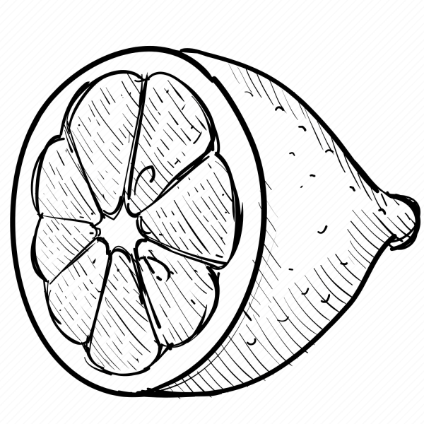 Лимон этапы рисования