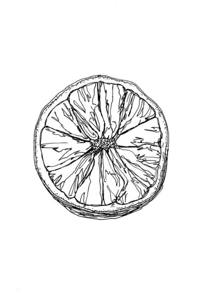 Поэтапное рисование лимона