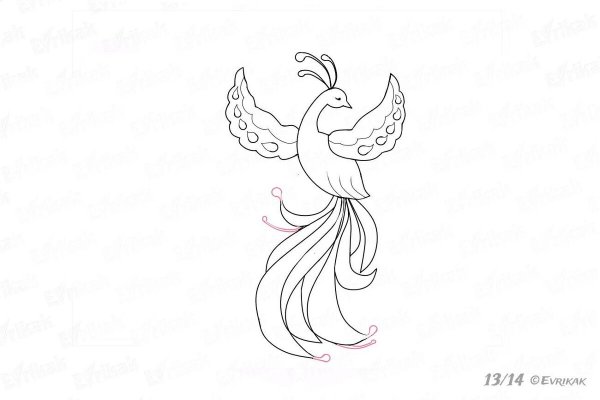 Раскраска Жар птица и Василиса Царевна