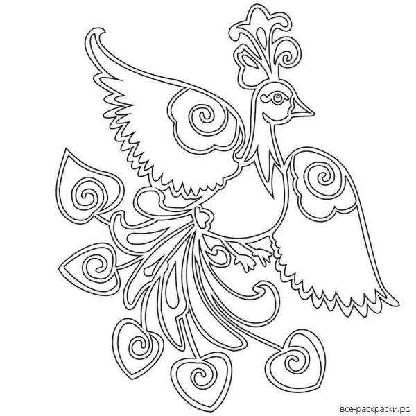 Рисование Жар птицы поэтапно
