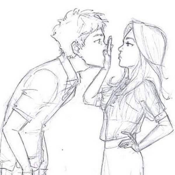 Рисунок карандашом влюбленная пара