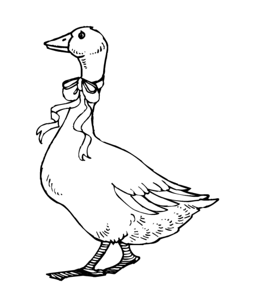 Гусь раскраска