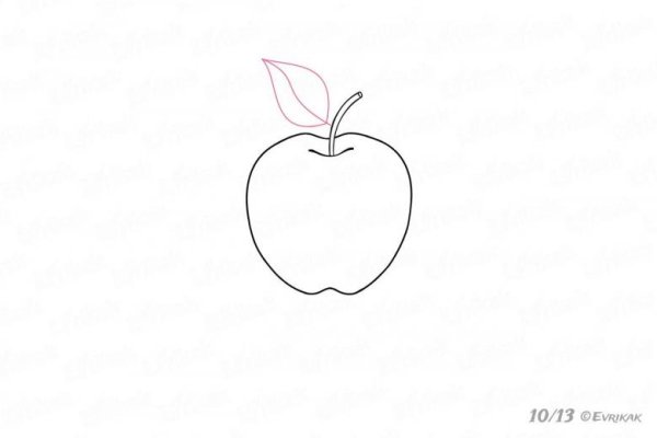 Рисунки для срисовки яблоко