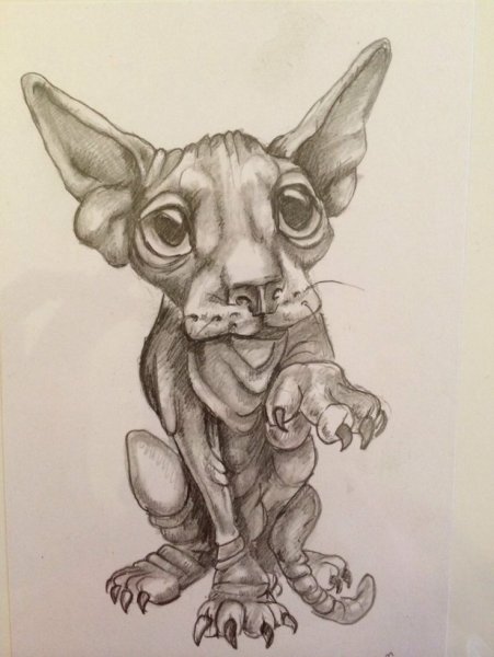 Сфинкс карандашом