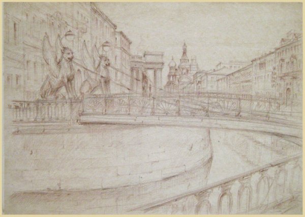 Карандашный рисунок Петербурга