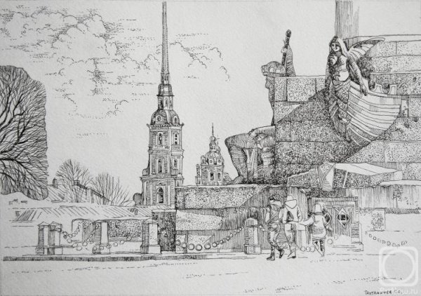 Васильевский остров Санкт Петербург зарисовки