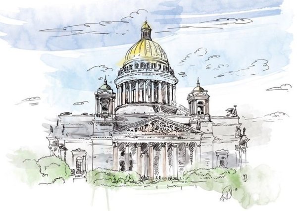 Исаакиевский собор скетч