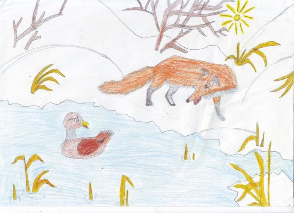 Рисование серая шейка