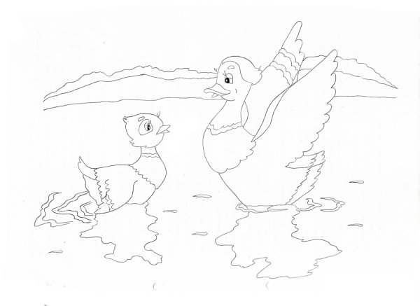 Мамин Сибиряк серая шейка рисунки детей