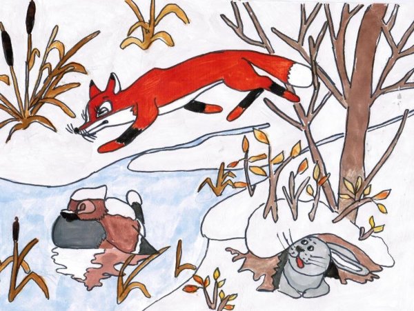 Рисование мамин Сибиряк серая шейка в подготовительной группе