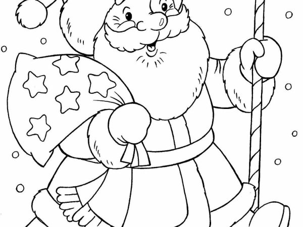 Трафареты на новый год дед Мороз