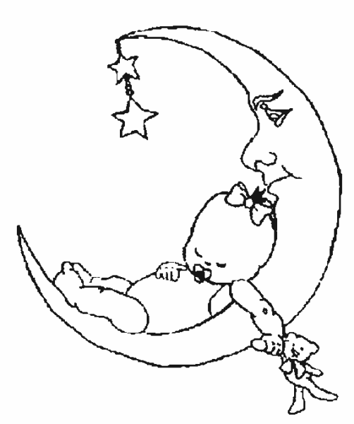 Колыбельная картинка раскраска