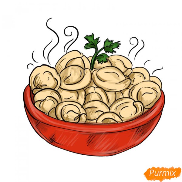 Пельмени иллюстрация
