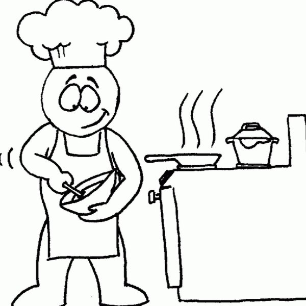 Повар очертание