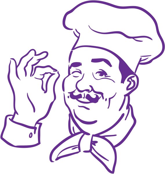 Повар раскраска для детей