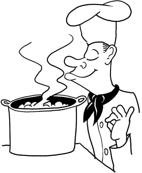 Рисунки поваров карандашом