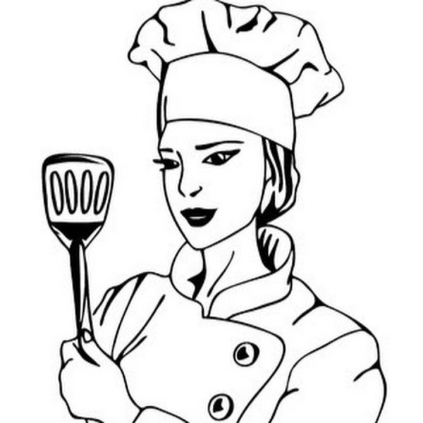 Повар трафарет для детей