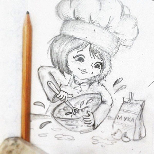 Повар очертание