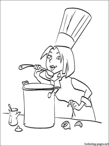 Трафарет повара на кухне