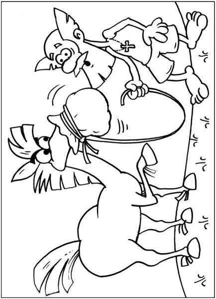 Алеша Попович и Тугарин раскраска