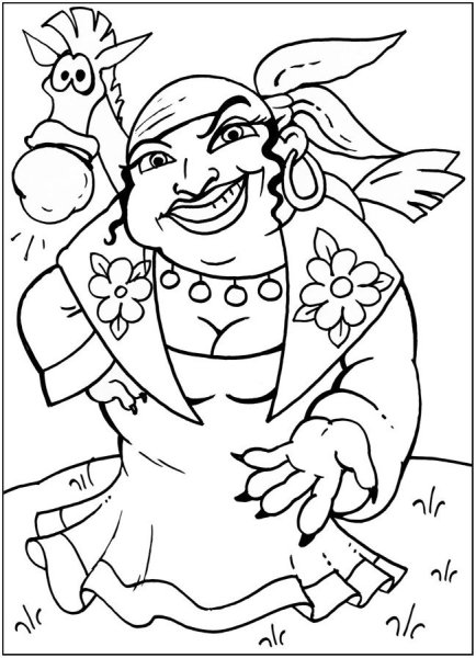 Цыган раскраска для детей